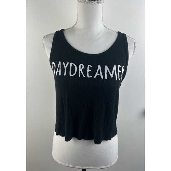 French Pastry Los Angeles Women Cropped Black "Daydreamer" Tank Top M - Picture 1 of 6